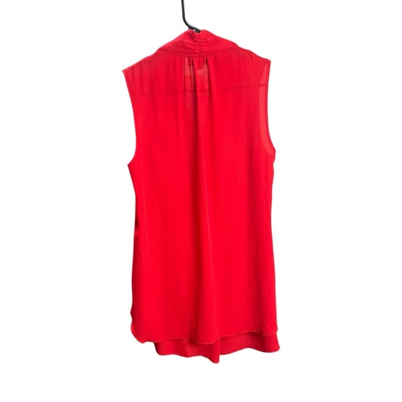!SOLD! STORK & BABE Red Sleeveless Blouse Size XS Chiffon Valentine Red Top - Picture 2 of 8